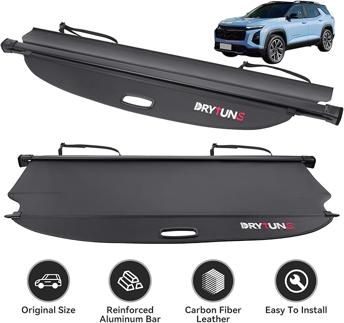 Cargo Cover Retractable Trunk Cover Privacy Shade for 2018+ 2023 2024 Chevy Chevrolet Equinox GMC Terrain, Not for EV Model