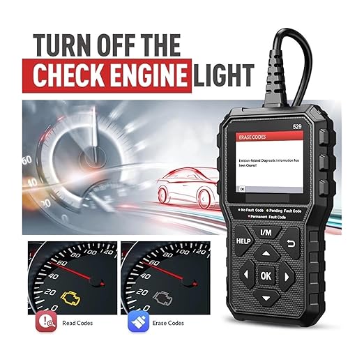 Automobile Fault Detector, X-431 529 CR529 OBD2 Scanner Code Reader Engine Check Diagnostic Tools Automotive Tools Diagnostic Auto Automotivo