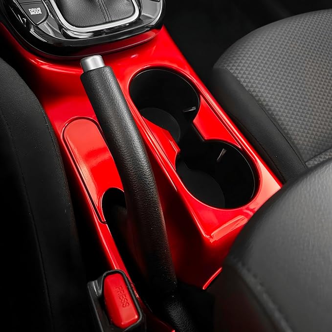 YOUTOOCAR Water Cup Holder Trim Cover Compatible with Kia Soul 2020-2026 Accessories (Red)