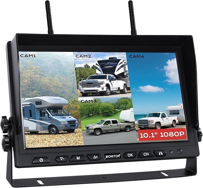 Single Monitor, Compatible with 10.1 Inch Wireless Backup Camera System - Model WN4 (Please Consult with The Seller Before Purchase if You are Unsure of Your Model)
