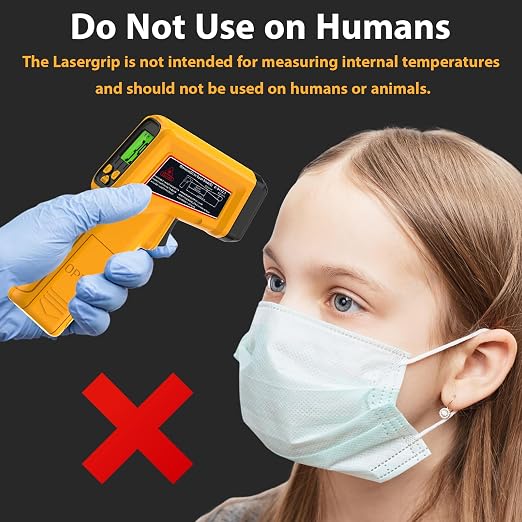 FKM Infrared Thermometer Gun Non-Contact Laser Temperature Gun,-58°F~986°F,AdjustableEmissivity,Digital IR Thermometer Gun for Cooking,Griddle,Pizza Oven,BBQ,HVAC,Automotive,Industrial,Not for Human