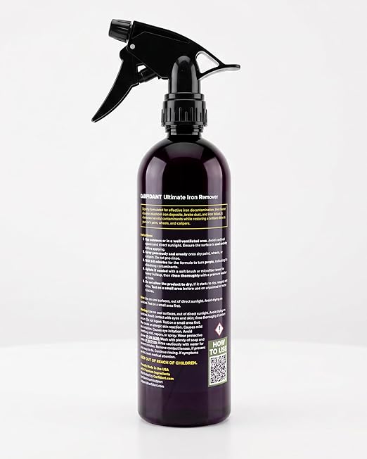 Carfidant Iron Remover for Car Detailing – Color-Changing Formula for Brake Dust & Iron Build-Up | Safe for Paint, Wheels & Coatings | pH Neutral Spray – 16 fl. oz.