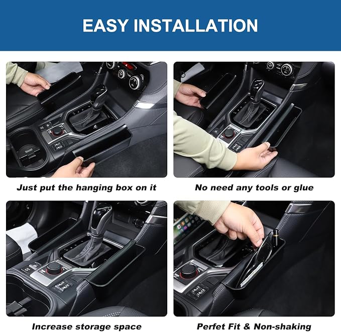 PIUGILH Shifter Storage Box Organizer Tray Compatible with Subaru Forester 2019-2025 Interior Accessories, Gear Shift Side Tray, Center Console Organizer
