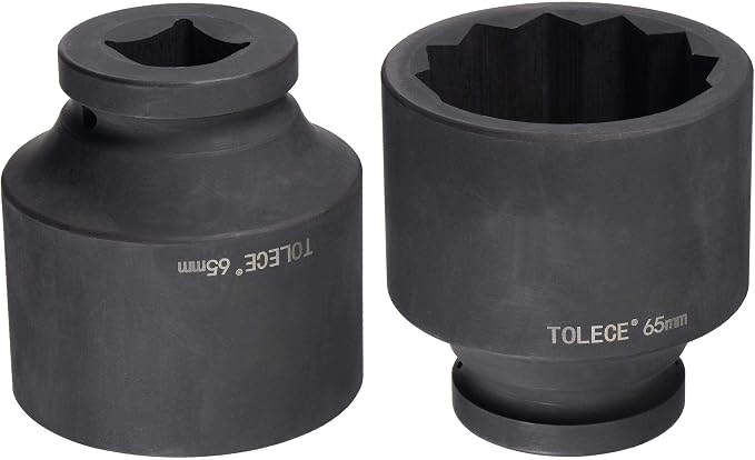 uxcell 1-Inch Drive 65mm 12-Point Impact Socket, CR-MO Steel 97mm Length, Standard Metric Sizes