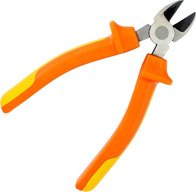 Ullman Insulated 6 in Side Cutting Pliers with Industrial Non-Slip Grip - Perfect Hand Tool for Electricians, HVAC, and Contractors