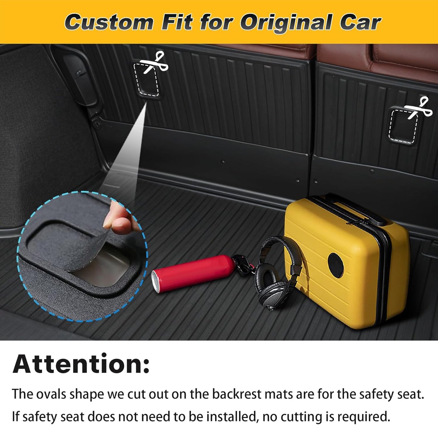 2016-2021 2022 HRV Floor Mats & Cargo Liner & Backrest Mat Fit for Honda HR-V AWD Model: All Weather Protection Floor Liner 1st & 2nd Row Full Set Car Liner Trunk Mat HRV Accessories