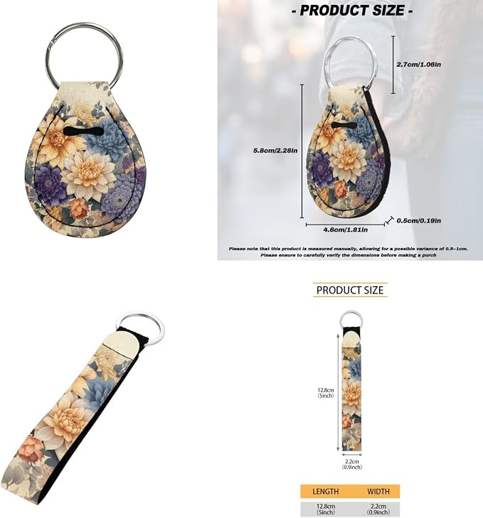 Howilath Boho Mandala Floral Car Front Seat Cover with Steering Wheel Cover/Seatbelt Pads/Armrest Cushion/Keychain/Car Coasters Auto Accessories - 10 Piece
