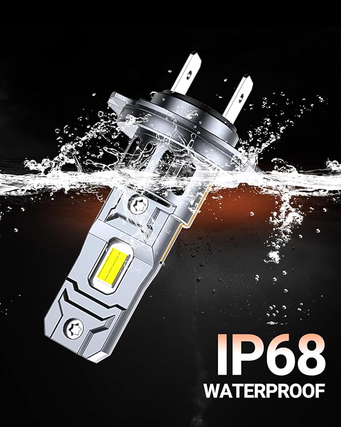 SEALIGHT S2S H7 H7LL Light Bulbs Wireless 40000LM, 800% Brighter H7 LED Fog Bulbs 6500K Cool White, Plug and Play, No Adapter Required, IP68 Waterproof, Pack of 2