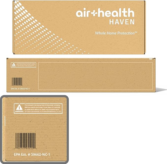 Air Health Haven Plus HVAC Air Purifier | 16" UV-C Light, PCO Technology and Carbon Filtration | for Germs, VOCs, Odors | Easy DIY Installation