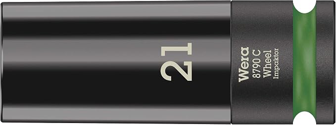 Wera 05004595001 Wheel Impaktor C Set 1 Socket Set, 1/2" Drive, 3 Pieces, Black