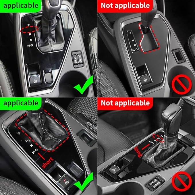 Car Central Control Gear Shift Panel Trim Cover for Subaru Crosstrek 2024 2025 2026 Auto Interior Decorations Accessories Center Console Protection Frame Chrome Carbon Fiber Style kit