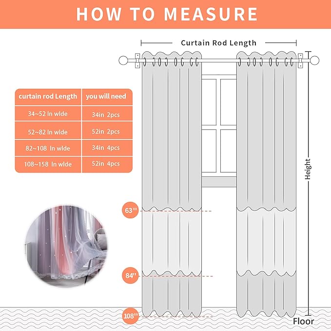 XiDi Girls Curtains for Bedroom 90 Inches Long 2 Panels Pink and Grey Rainbow Blackout Curtains for Little Girl Kids Room Decor Living Room, Princess Unicorn Wall Decals Drapes 52x90