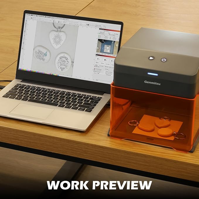 Genmitsu Camera for Laser Engraver, Perfect for Kiosk Kortek Laser Engraving Machine, Laser Cutter Accessory Compactible with Lightburn, Precise Positioning & Work Preview