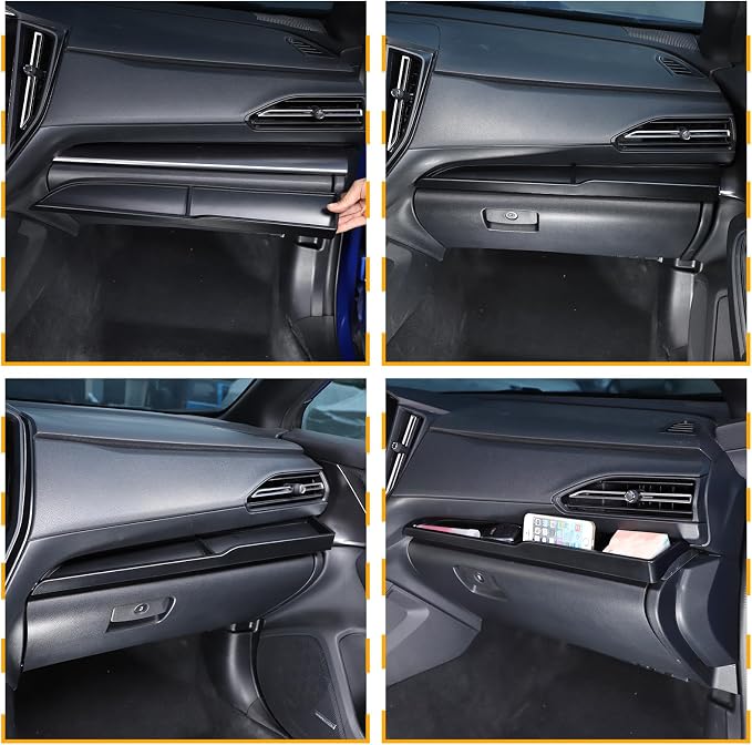 Daeiclru Co-pilot Passenger Storage Organizer Tray Compatible with Subaru WRX 2022-2025 Crosstrek 2024+, Center Console Dashboard Tray Passenger Side Storage Box Interior Storage Expansion Accessories