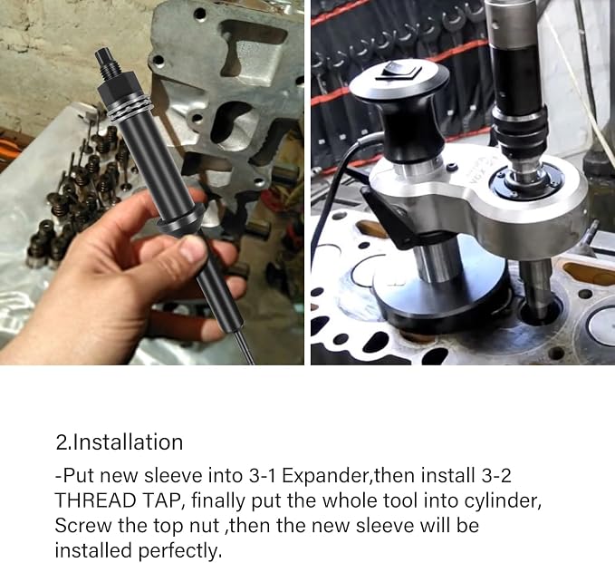 Injector Sleeve Nozzle Cup Tube Remover and Installer Tool Kit Compatible with Volvo Truck D11 D13 D16 Mack MP7 MP8 MP10 Engines Alternative to OEM 9986174 88800387 88800196