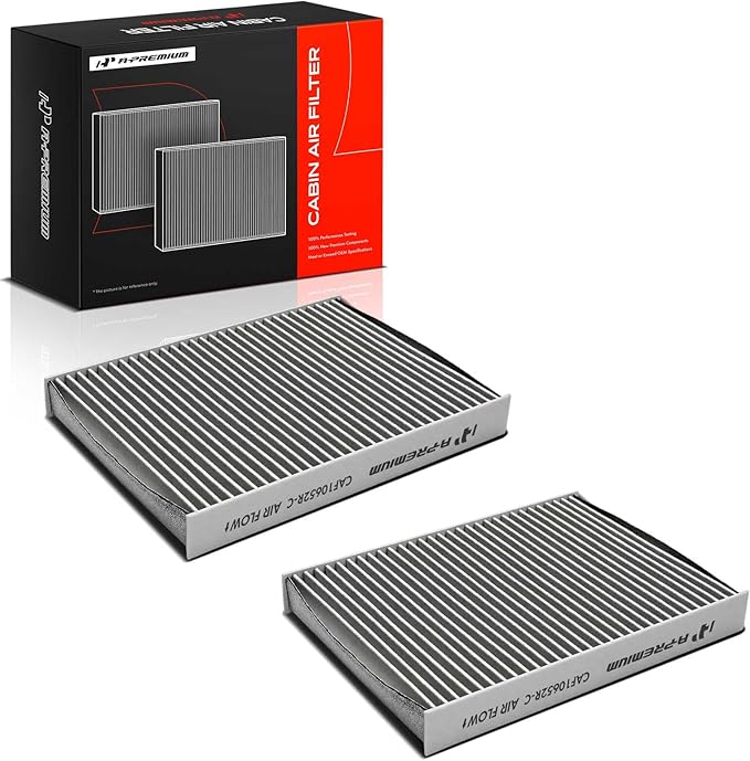A-Premium 2-PC Cabin Air Filter with Activated Carbon Compatible with Toyota Tacoma 2024-2025, Tundra 2022-2025, Sequoia 2023-2025 & Lexus GX550 2024-2025, LS500 2018-2024, LS500h, LX600, TX550h+
