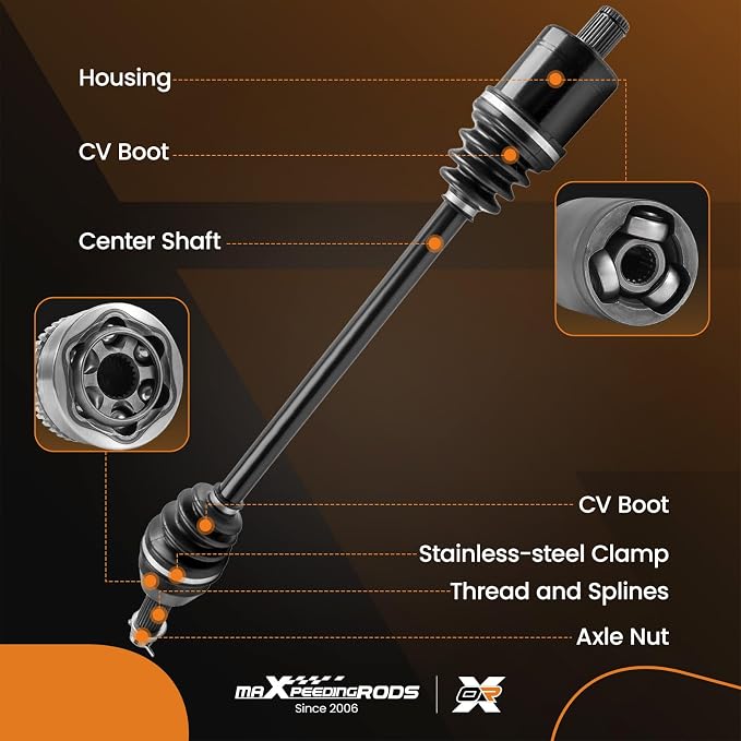 maXpeedingrods Rear Left Right CV Axle for Polaris RZR XP 1000 XP 4 1000 2014-2019 Replaces 1333124 1333439 1333944