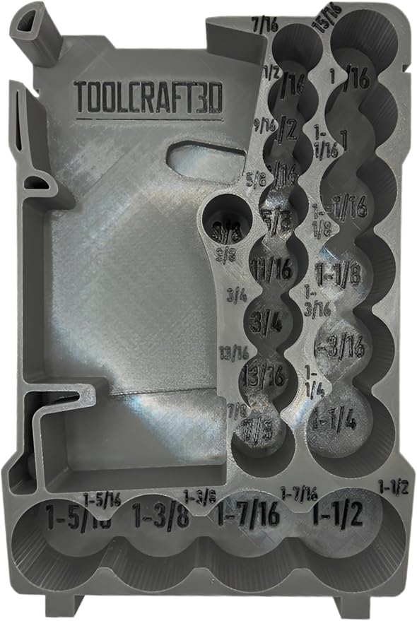 3d Printed Insert Designed for Milwaukee M12 Stubby 1/2" Impact (2563-20) and Packout Organizer (Insert Only) (Gray, SAE)