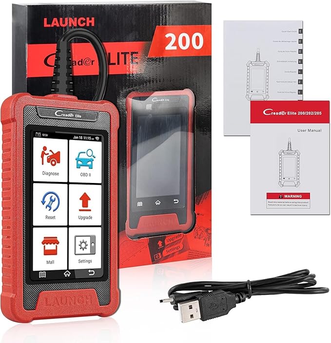 Launch Creader 200 OBD2 Scanner 2025 Engine/ABS/SRS/Transmission Car Diagnostic Scan Tool, 4 System Code Reader, Auto Vin, Full OBD2 Function, Lifetime Free Update