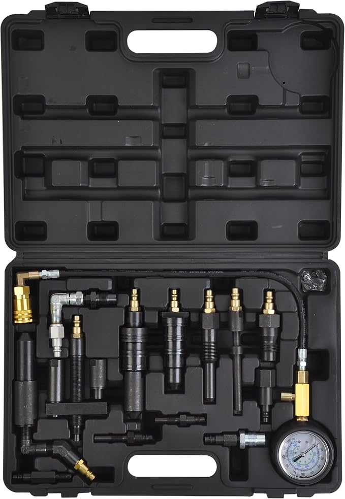 WINTOOLS Compatible for 1000 Psi Diesel Engine Compression Pressure Tester for Ford Cummins NAVISTAR Detroit