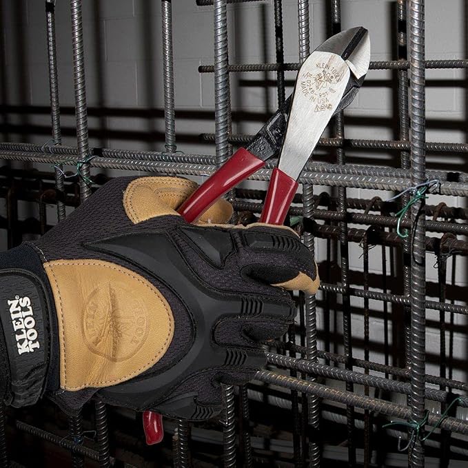 Klein Tools D213-9NE Pliers, 9-Inch Side Cutters & D248-9ST Pliers, Ironworker's Diagonal Cutting Pliers with High Leverage Design Works as Rebar Cutter and Rebar Bender, 9-Inch