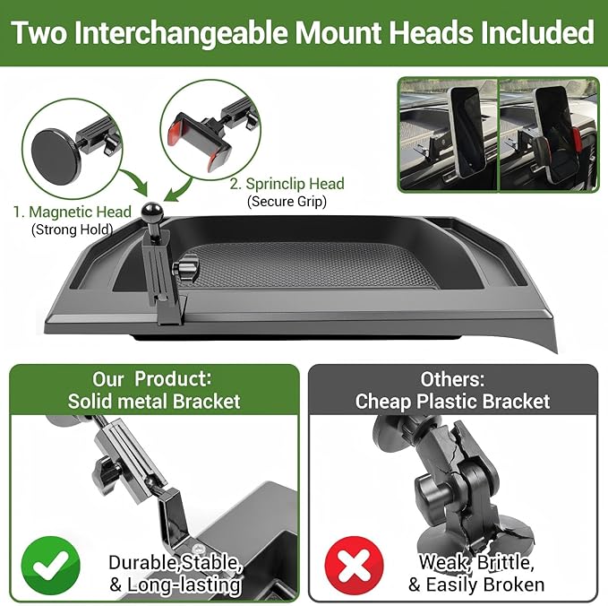 Magnetic Phone Mount Holder for 2023-2026 Ford F250 F350 F450 Super Duty(Without Center Dashboard Speaker) Dash Cell Phone Cradles Adjustable Phone Stand Accessories for 2023+ F250-F450