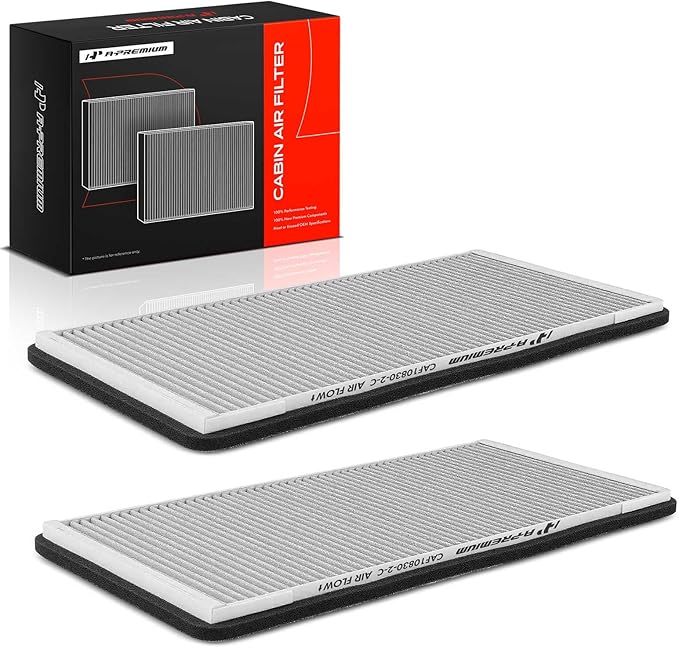A-Premium 2-PC Cabin Air Filter with Activated Carbon Compatible with Land Rover Range Rover 2003-2013 & BMW X5 2000-2006, Replace# 64318409043