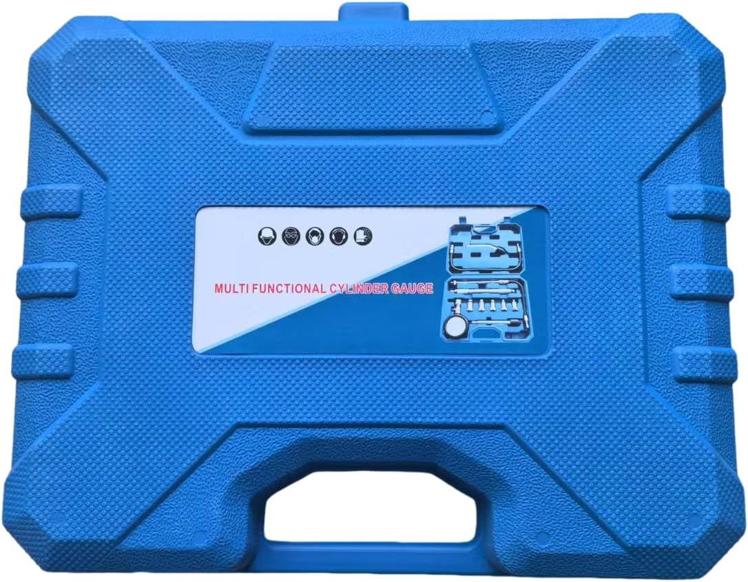 11PCS Engine Cylinder Compression Tester Kit, 0-300 PSI/0-20 Bar Gasoline Fuel Pressure Gauge Tool with M10 M12 M14 M16 M18 Adapters for Car Motorcycle ATV(11PCblue)