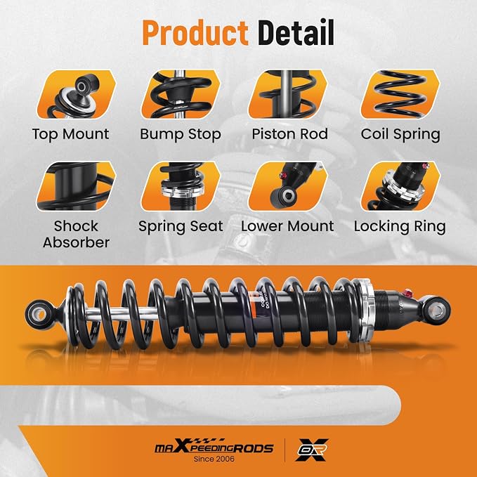 maXpeedingrods Rear Shock for Honda Rancher 350 ES 2x4 (TRX350TE) 2004-2006, for Honda Rancher 350 2x4 (TRX350TM) 2004-2006, for Honda Rancher 350 4x4 (TRX350FM) 2004-2006