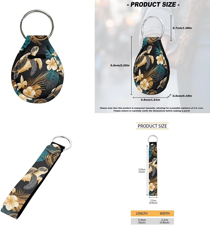 Howilath Sea Turtle Boho Floral Car Front Seat Covers Set Anti-Slip Auto Accessories with Keychain/Seatbelt Pads/Steering Wheel Cover/Armrest Cushion/Coasters, Easy to Install