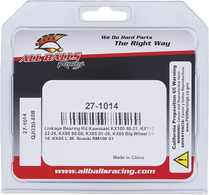 All Balls 27-1014 Shock Swing Arm Linkage Bearing Seal Kit Compatible with/Replacement for Kawasaki KX100, Suzuki