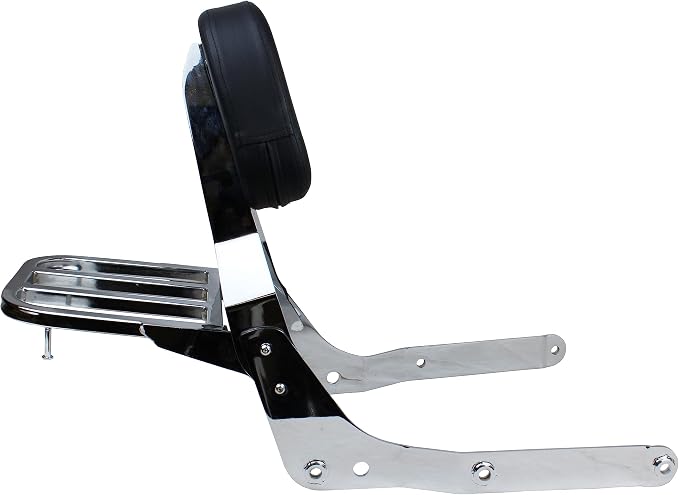 YHMOTO Passenger Sissybar Backrest with Luggage Rack for Honda Shadow Aero 750 VT750C 2004-2023 (Style B-Chrome)