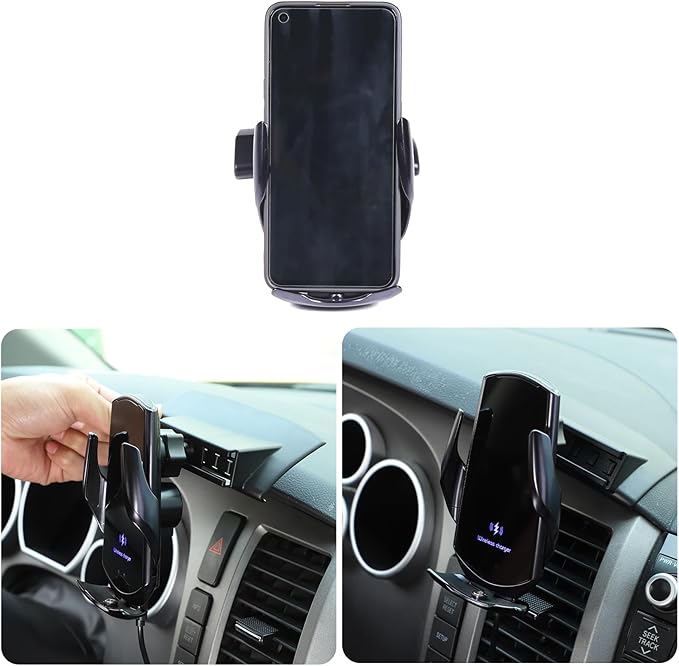 HAPPYHORSE Car Phone Mount Compatible with Toyot@ Tundra/Sequoia 2007-2013 Central Control Navigation Cell Phone Holder Dash Clip Dash Panel Mobile Phone Bracket Stand Accessories (Style C)