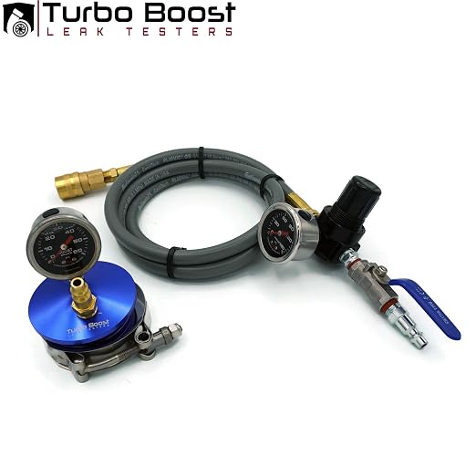Duramax 6.6L Premium Turbo Boost Leak Tester - Pressure Test to 60 PSI - Billet End Cap w/60 PSI Boost Gauge, Fix P0299 Code Restore Torque! (with 150 PSI Regulator)