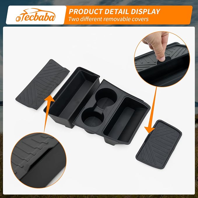 Center Console Organizer Compatible with 2024-2026 Hyundai Santa Fe Center Console Lower Insert Storage Tray TPE Underneath Storage Box for 2025 Santa Fe Accessories