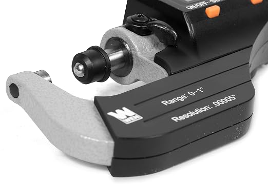 WEN 10725 Standard and Metric Digital Micrometer with 0 to 1-Inch Range, .00005-Inch Accuracy, LCD Readout and Storage Case