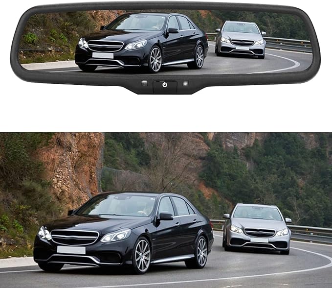 EVGATSAUTO Car Mirror Monitor, 4.3 inch HD 480 x 272 Resolution Digital Auto Dimming Rear View Parking Monitor with Bracket