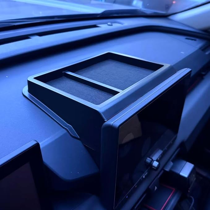 10.5-Inch Behind Screen Center Console Organizer Tray For 2026 Toyota RAV4 Hybrid (LE/SE/XLE Premium/Woodland)&Plug-in Hybrid (SE/Woodland) ABS Material, 6th Gen RAV4 PHEV Accessories