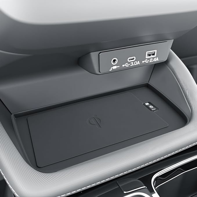 BIBIBO 4Piece for New 2026 Subaru Forester Center Console Organizer 2026 Subaru Forester Double Layer Armrest Tray+Cup Holder+Wireless Charging Mat Forester Insert Organizer (Not for 2025 Forester)