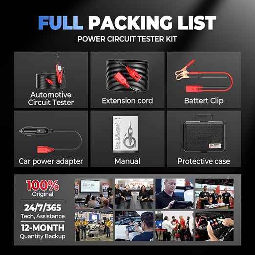 Autel PowerScan Circuit Tester 2026, Power Circuit Probe Tool,12V-24V Electrical Short Open Breaker Circuit Finder, AC/DC Voltage Resistance Duty Cycle Activating Component, w/ 20ft Extension Cable
