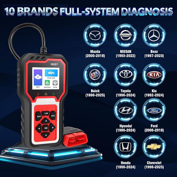 Enhanced OBD2 Scanner Diagnostic Tool - Enhanced Check Engine Code Reader with Reset, Full OBDII Functions & Live Data for All OBDII Cars 1996+,Home/DIY Scanner for car