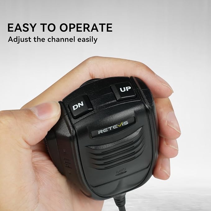 Retevis MB1 AM/FM CB Radio Kit, Portable CB Mobile Radio Kit with 5W Mini External Speaker and Magnetic Antenna, Noise Reduction, Emergency Channel 9/19, VOX, CB Radios Long Ranges for Trucker
