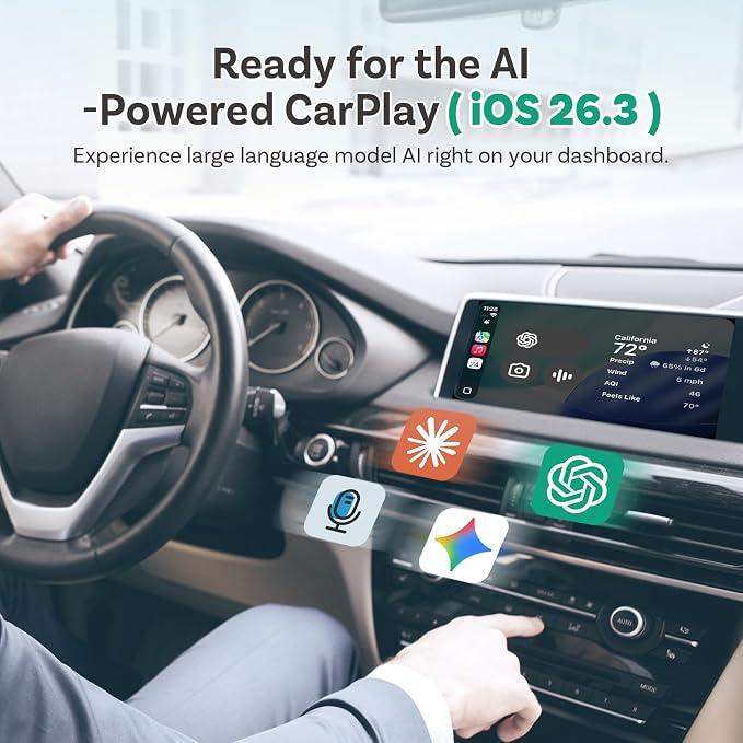 OTTOCAST Baby Car Camera Displaying on Car Screen,1080P Clear No-Glow Night Vision,Split-Screen Navigation,150°Wide Angle,Car Baby Monitor with Built-in Wireless CarPlay Cabin Care Car Adapter 2026