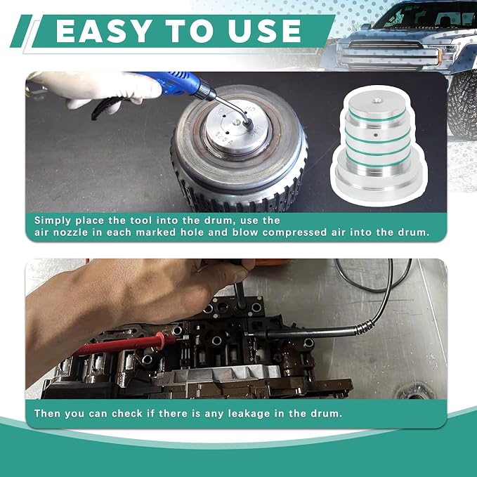 Transmission Reverse Drum Tester Compatible with Ford LS 6L80 6L90 35R / 1-2-3-4 Transmission Testing Tool Leak and Crack Testing Tool