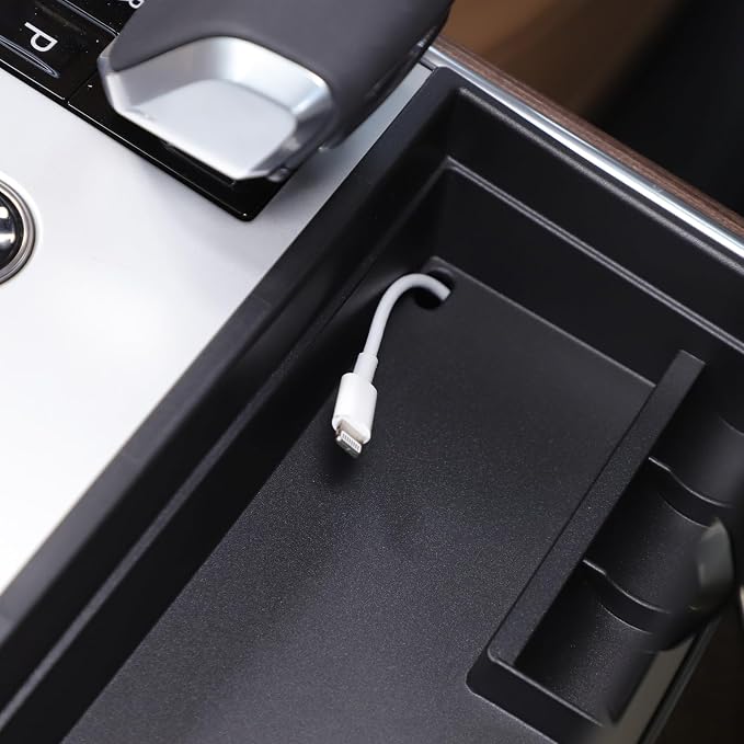 Center Console Storage Box Tray Compatible with Land Rover Range Rover Vogue 2023 2024 2025 2026 Accessories, Center Console Organizer Tray Front Gear Shift Panel Storage Box
