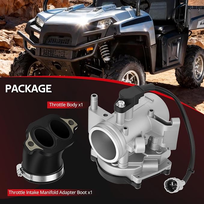 JAVIK Throttle Body & Intake Manifold Adapter Boot for Polaris Ranger 700 XP Crew HD Ranger 700 6x6 EFI 2006-2009 O.E.M# 2203925