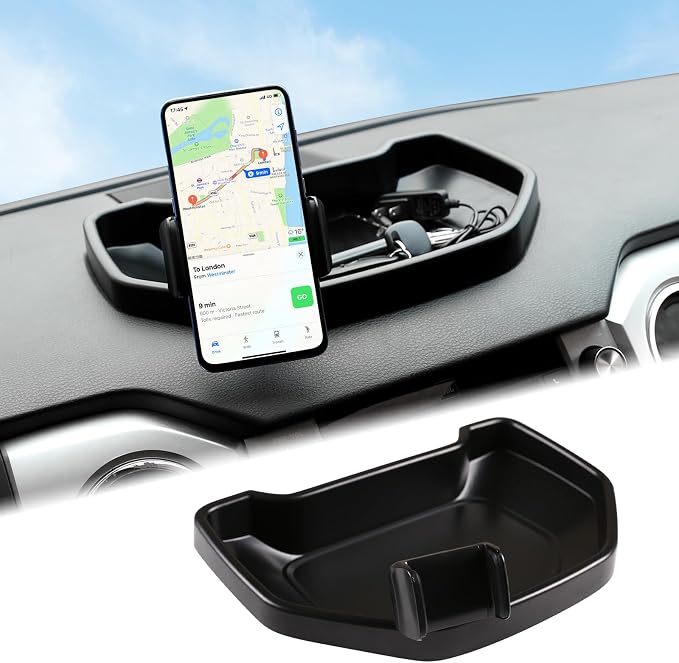 Aunginsy Center Console Dashboard Storage Tray with Phone Holder Compatible with Toyota Tundra 2007-2021, Instrument Multi-Functional Mobile Phone Mount Storage Box Organizer Tray Insert Accessories