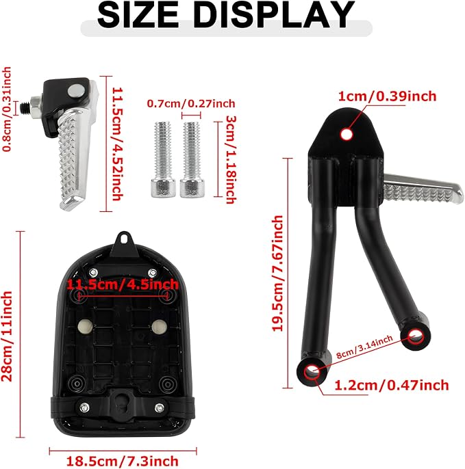 Rear Passenger Seat Cushion and Foot Pegs Kit for Rebel500 CMX300 CMX500 2017-2025