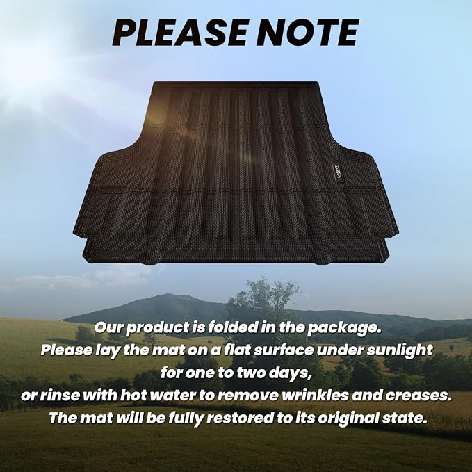 LASFIT Bed Mat for Nissan Frontier 2022-2026 5FT/59.5 inchs (Not Fit Drop-in Bed Liners), All Weather TPE Custom Fit Easy Clean Truck Bed Mat for Frontier 2022 2023 2024 2025 2026 Crew Cab Bed Liner
