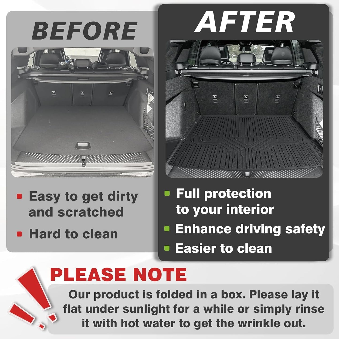 TripleAliners Trunk Mat All Weather Compatible with 2025 BMW X3 Accessories Custom Fit Protection Trunk Floor Liner Cargo Mat TPE Anti-Slip Odorless Cargo Liner